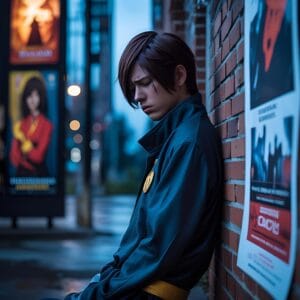 sad cosplayer