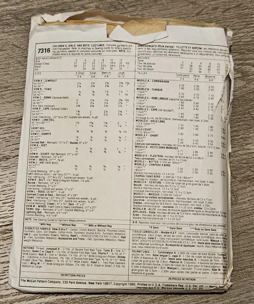 Pattern envelope